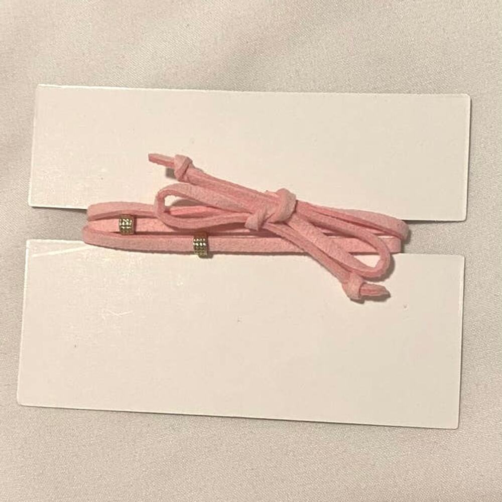 New Ettika Pink Three-Way Wrap Choker Necklace with Key Charm - Picture 3 of 3